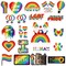 22-Pack Pride Rainbow Magnetic Stickers – Water-Resistant Car Magnets for Pride Day, Home, Fridge, Car Bumpers, and Party Decorations